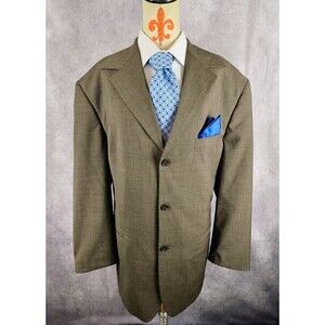 Pure Diamond Apparel Mens 46R Pure Wool Chestnut Brown Blazer Dress Jacket